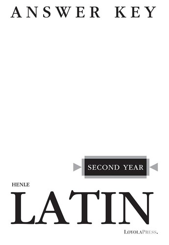 Henle latin second - second, answer