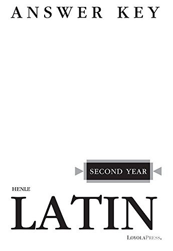 Henle latin second year - second, answer