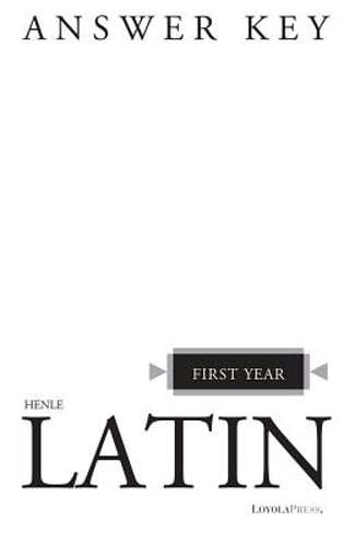 Henle latin first year - henle,